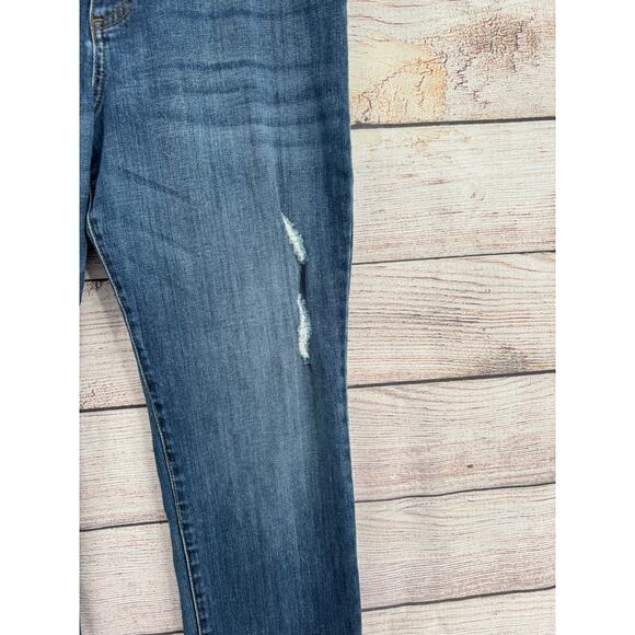 Kut from the Kloth Whiskered Straight Leg Jeans Womens 14 Blue Medium Wash - Picture 3 of 11